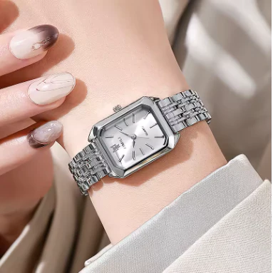 Elegant Square Case Quartz Wristwatch Folding Clasp - Image 6