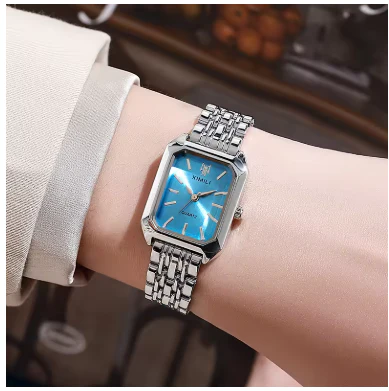 Elegant Square Case Quartz Wristwatch Folding Clasp - Image 9