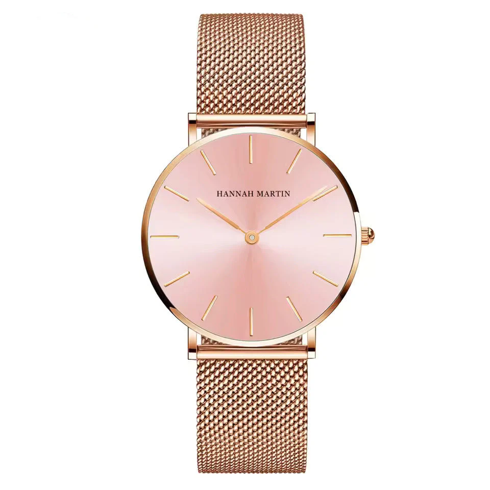 Luxurious Rose Gold Quartz Timepiece Alongside Bracelet - Image 11