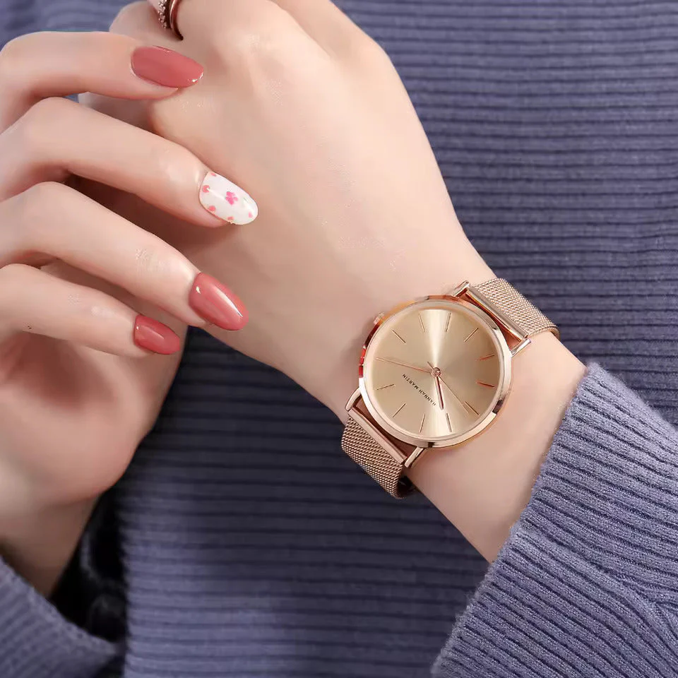 Luxurious Rose Gold Quartz Timepiece Alongside Bracelet - Image 7