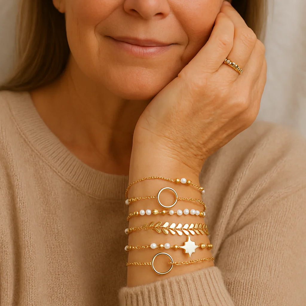 Pack of Boho Bracelets in Gold - Image 4