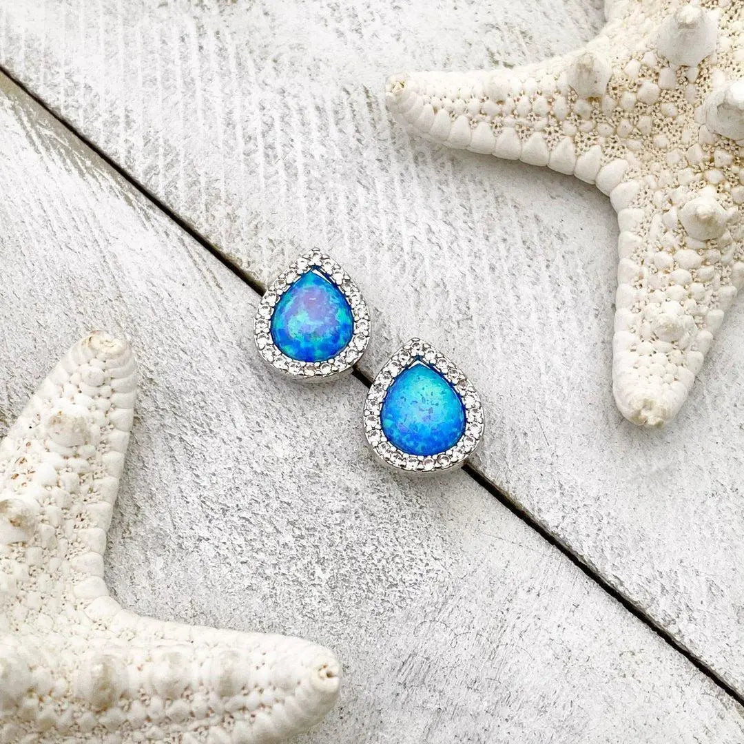 Opal and Silver Earrings - Image 3